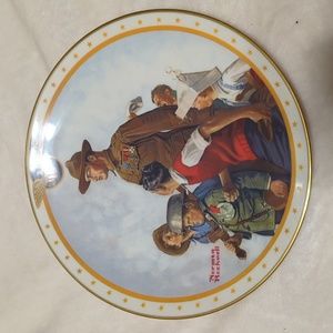 Norman Rockwell "Hero's Welcome" vintage limited edition collectors plate